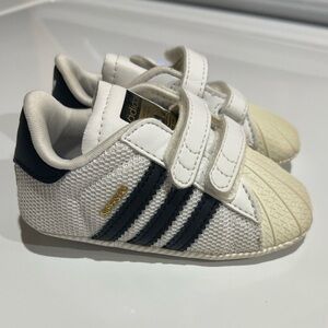 Adidas Superstar Soft Sole Crib Shoe 3K (infant) *yellowing Rubber On Toes